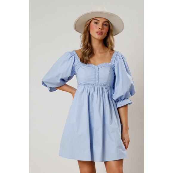 Fantastic Fawn Dresses & Skirts - Fantastic Fawn Dress Baby Doll Blue Size Small